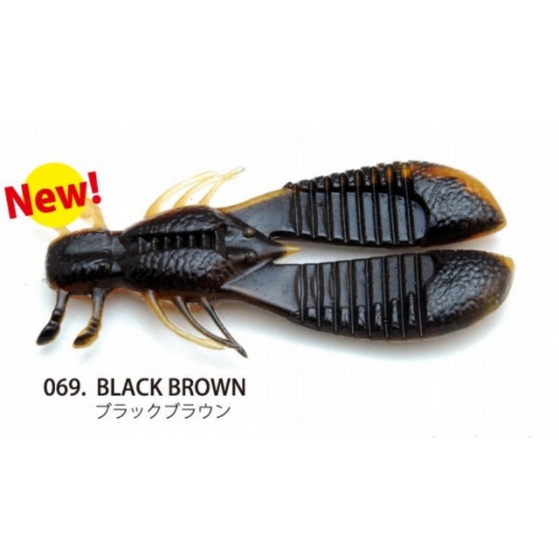 Raid Japan Worm EGU Chunk 4inch Black Brown