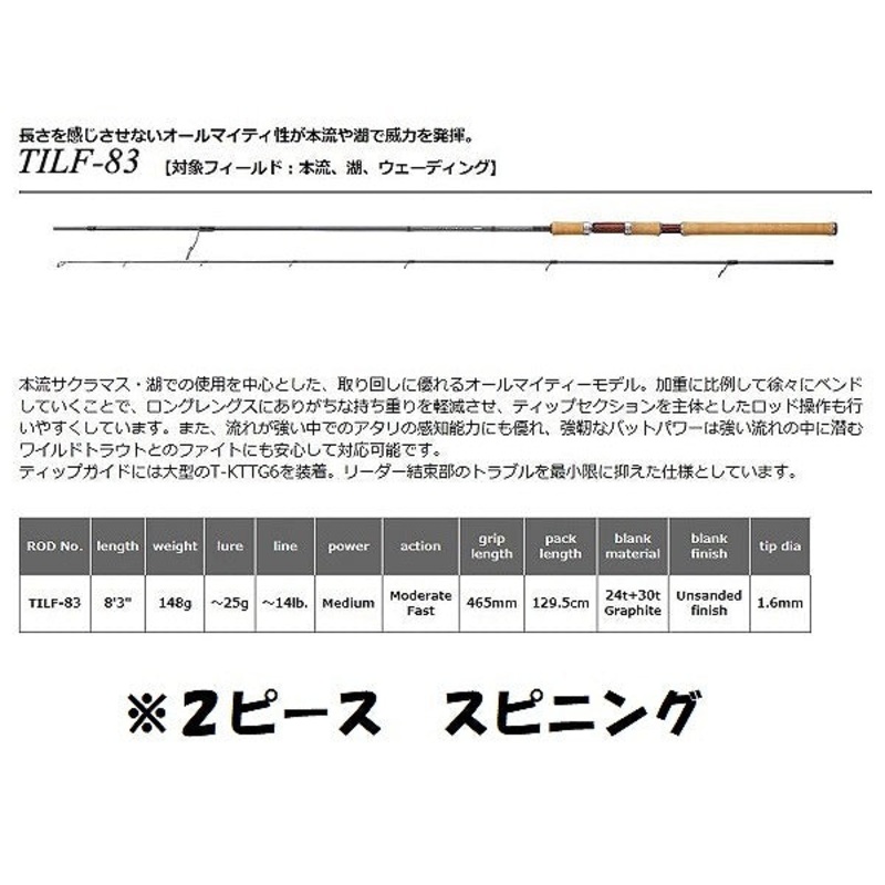 Smith Trout Rod Troutin Spin IL Flusso TILF-83 (Spinning 2 Piece)