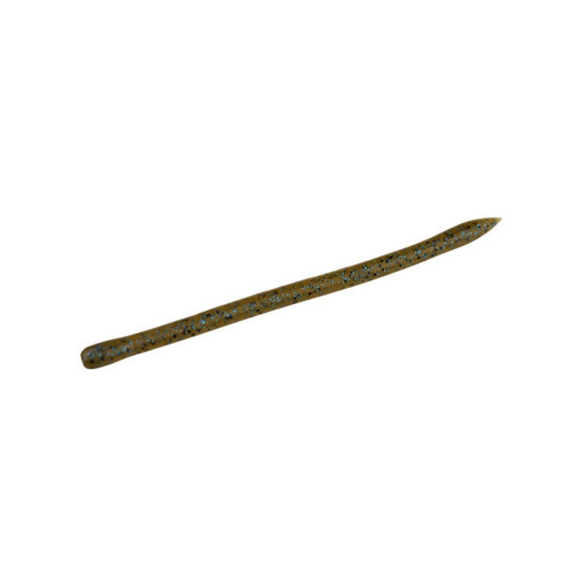 Dstyle Worm Mighty Straight 3.8inch Green Pumpkin, Blue Flake & Pepper