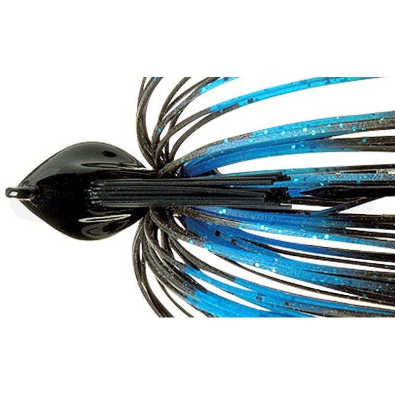 Deps Rubber Jig Flat Back Jig 3/16oz #52 Blue Black