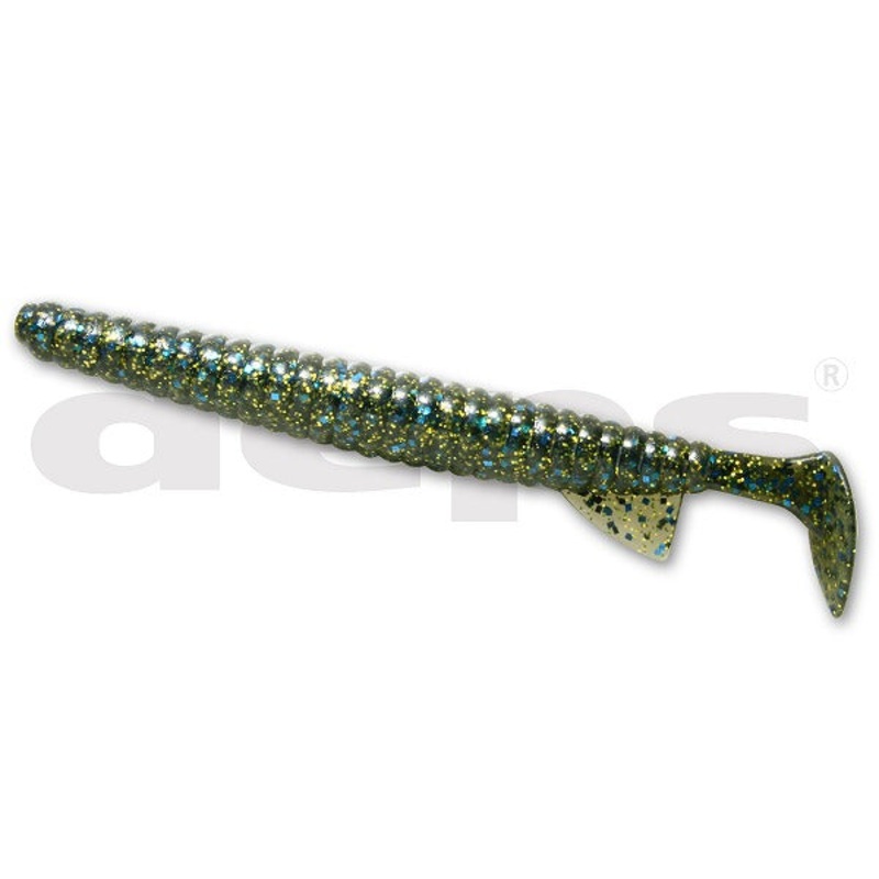 Deps Worm Death Adder Shad 4inch #24 Smoke P/BL&GD