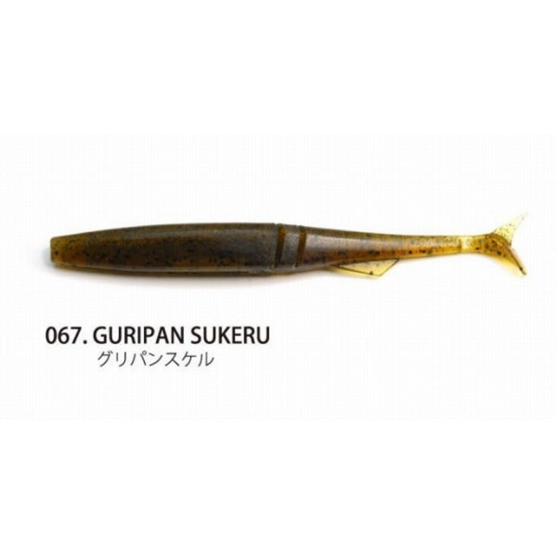 Raid Japan Worm Finestick 3.5inch Green Pumpkin Skel