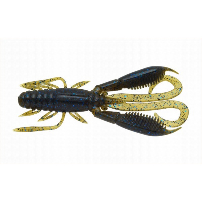 Raid Japan Worm Battle Hog 3.8inch Green Pumpkin/Blue Flake
