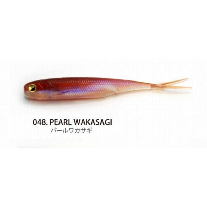 Raid Japan Worm Fish Roller 3inch Pearl Wakasagi
