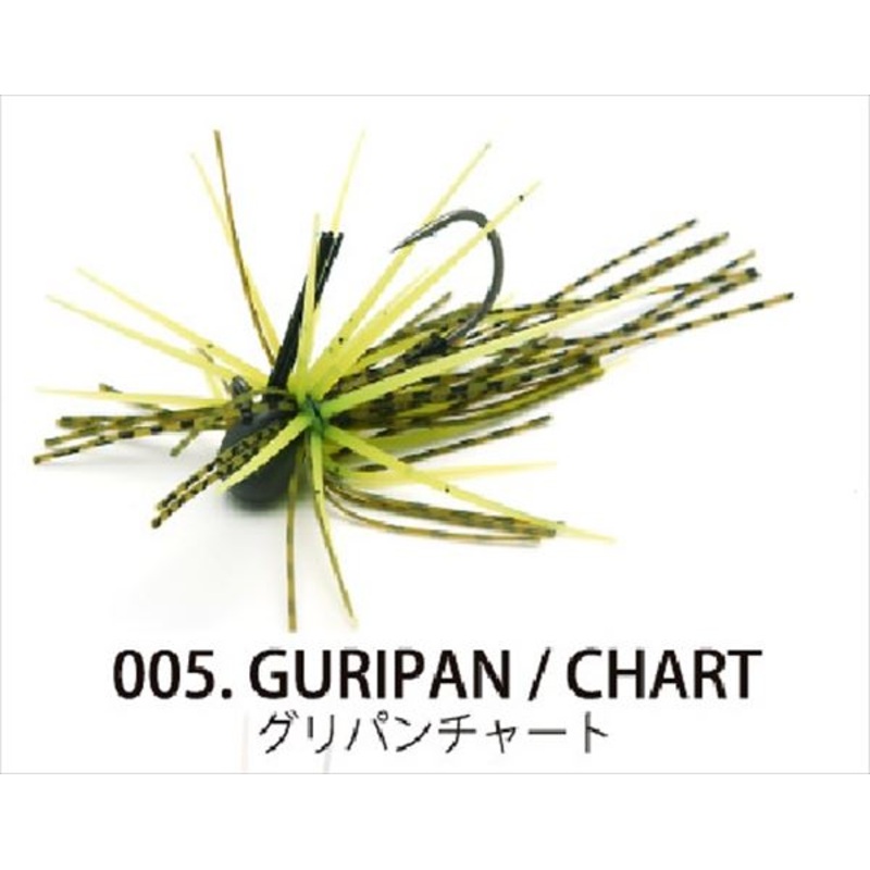 Raid Japan Rubber Jig EGU-Dama Type-Level 2g #005 Green Pumpkin Chart