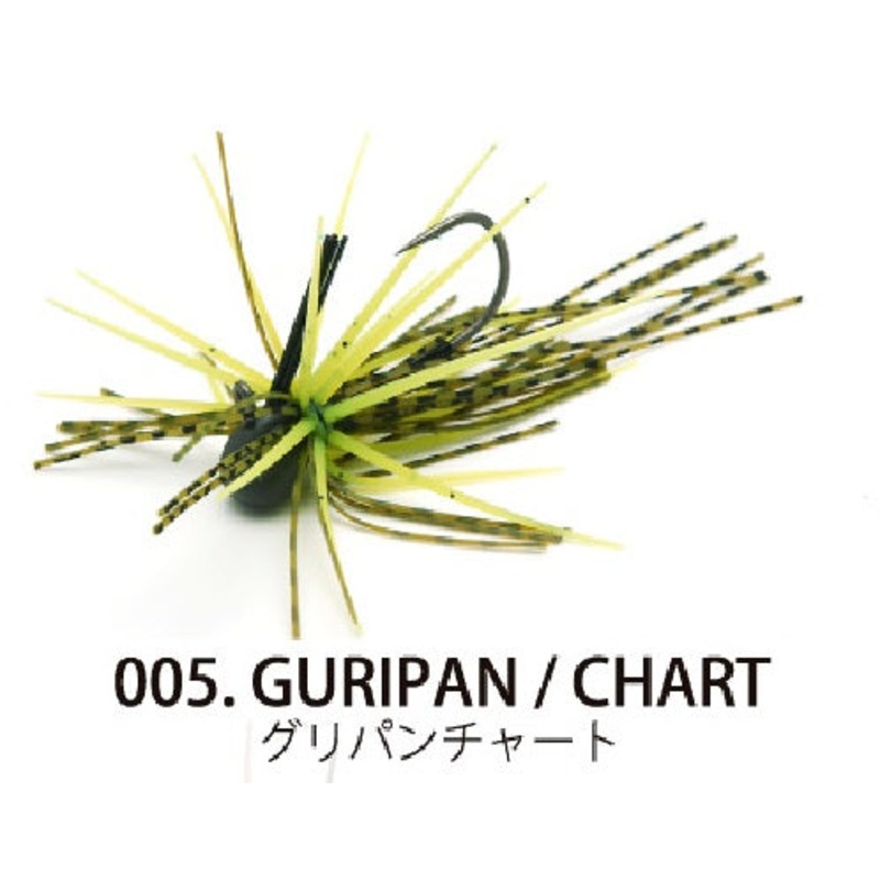 Raid Japan Rubber Jig EGU-Dama Type-Level 3.5g #005 Green Pumpkin Chart