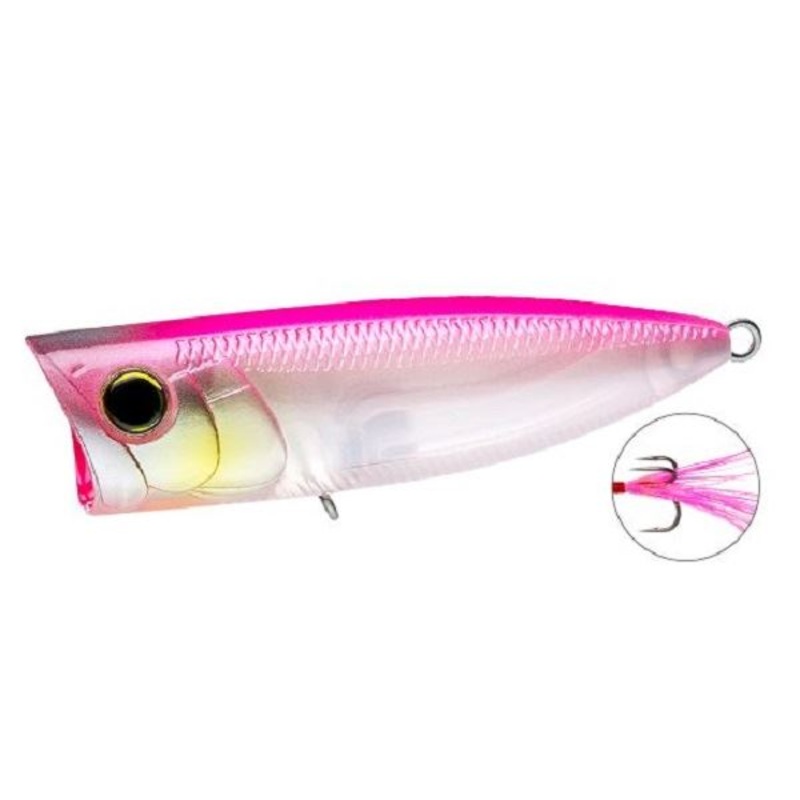 Duel Bass Lure Hardcore Popper 70F GSPP Ghost Pearl Pink Back