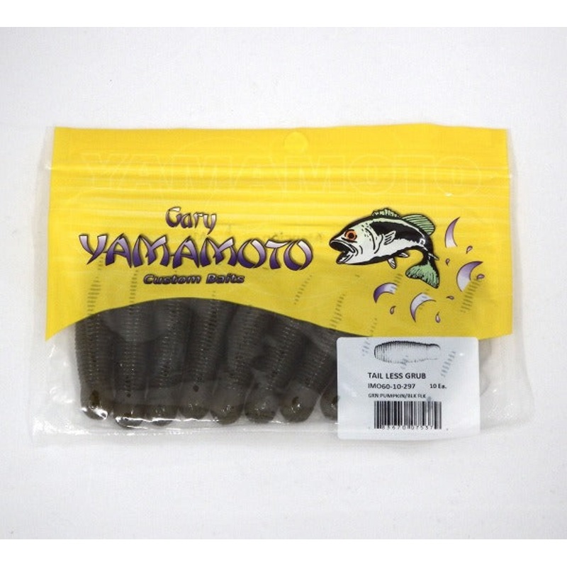 Smith Worm Gary Yamamoto Imo Grub 60 #297 Green Pumpkin Pepper