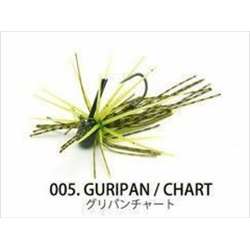 Raid Japan Rubber Jig EGU-Dama Kiwami 2.7g 005 Green Pumpkin/Chart