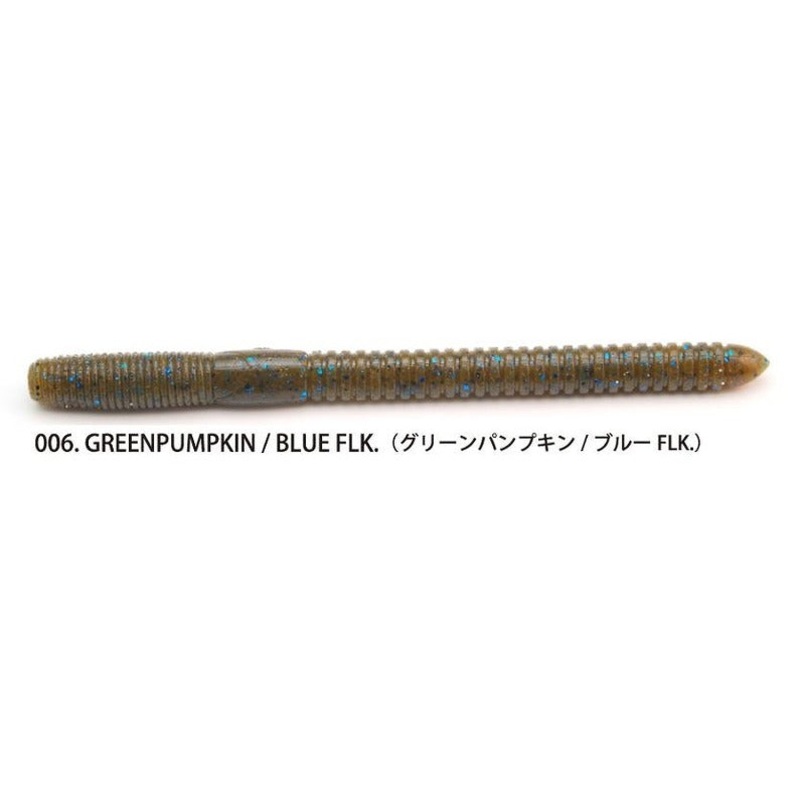 Raid Japan Fat Whip 5inch Heavy Weight Green Pumpkin/Blue Flake